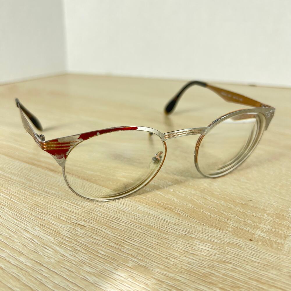 Ray-Ban RB6406 2971 Eyeglasses Round Frames PARTS ONLY Brown Metal 49-18-140